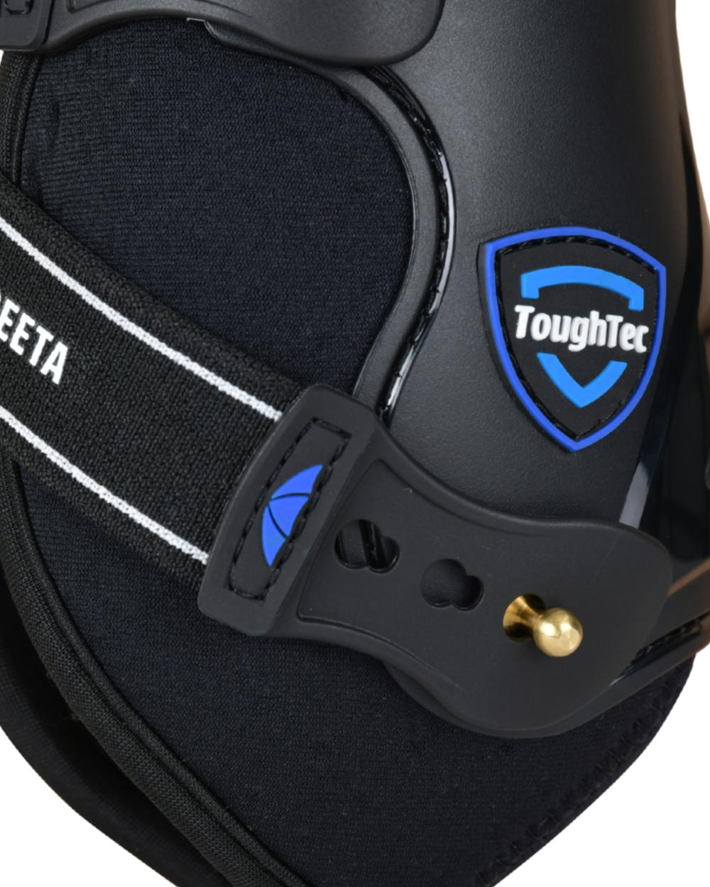 Black Coloured WeatherBeeta Tough-Tec Hard Shell Dressage Boots on white background 