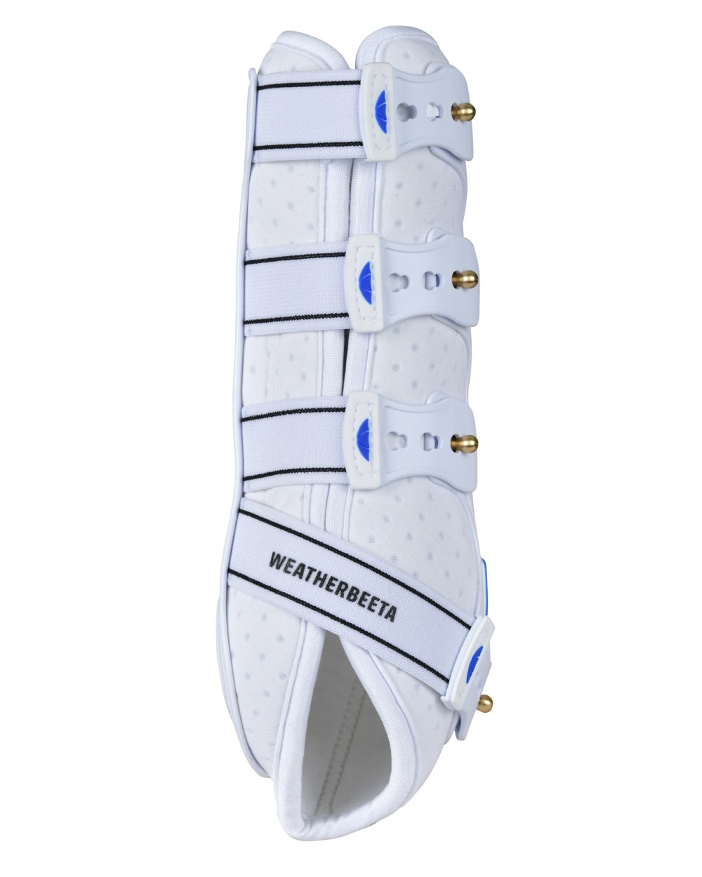 White Coloured WeatherBeeta Tough-Tec Hard Shell Dressage Boots on white background 