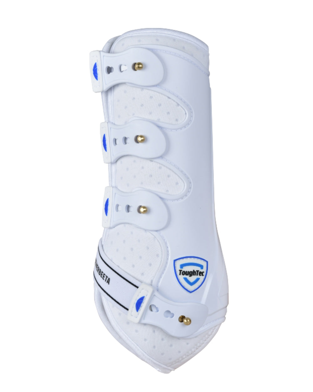 White Coloured WeatherBeeta Tough-Tec Hard Shell Dressage Boots on white background 