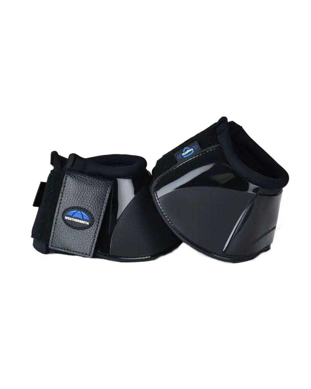 Black Coloured WeatherBeeta Tough-Tec Impact Bell Boots on white background 