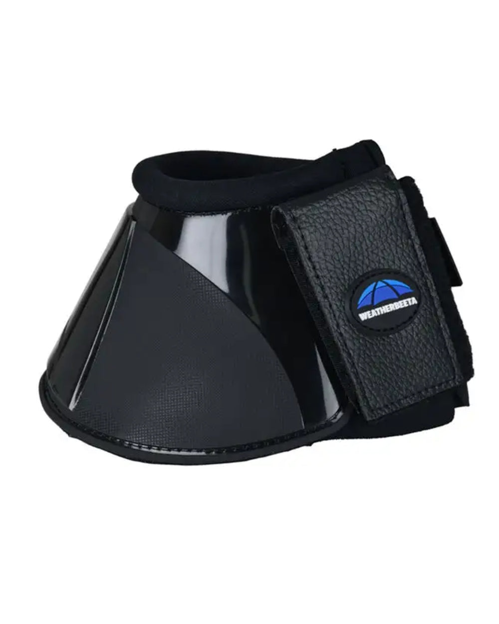 Black Coloured WeatherBeeta Tough-Tec Impact Bell Boots on white background 