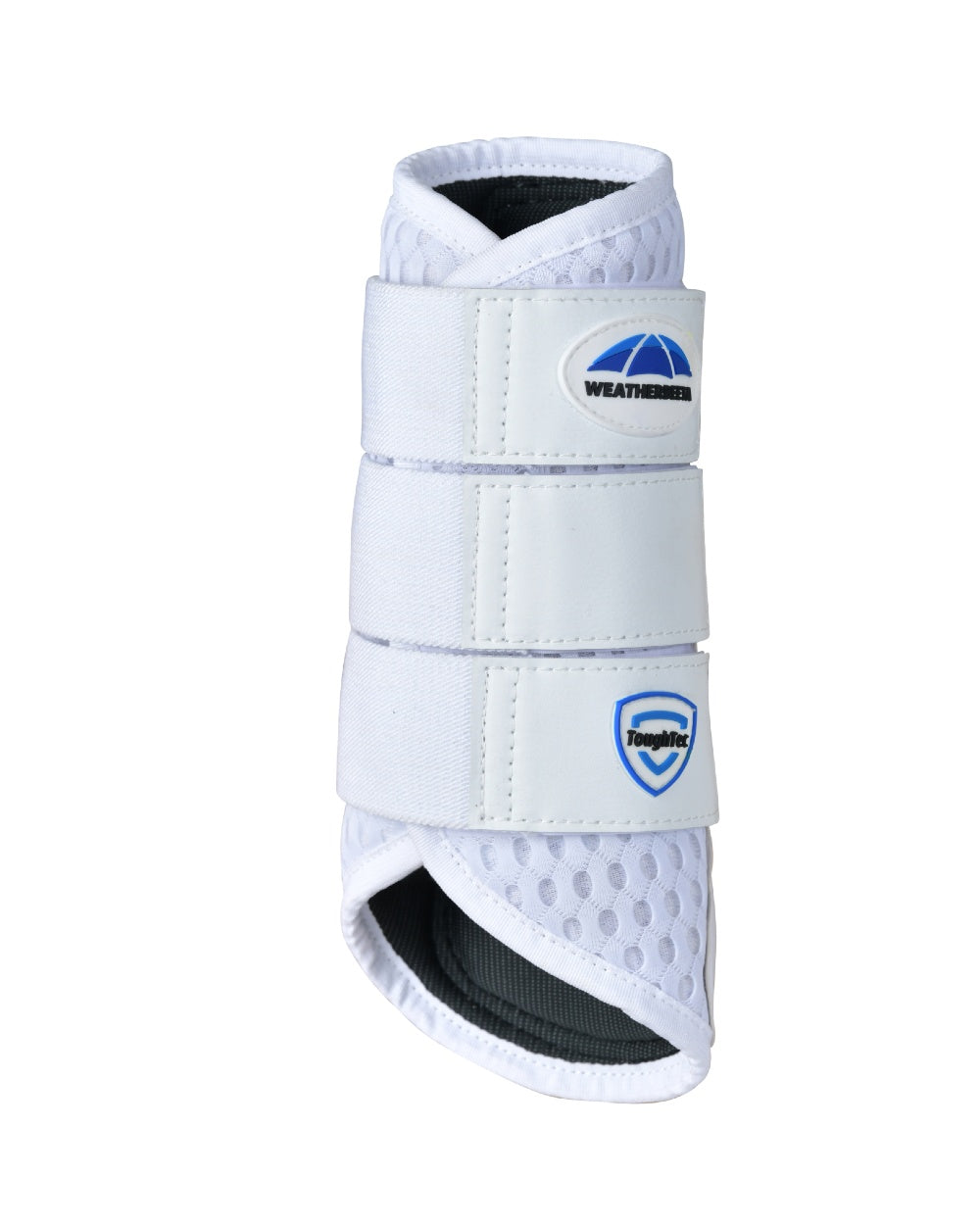 White Coloured WeatherBeeta Tough-Tec Mesh Brushing Boots on white background 