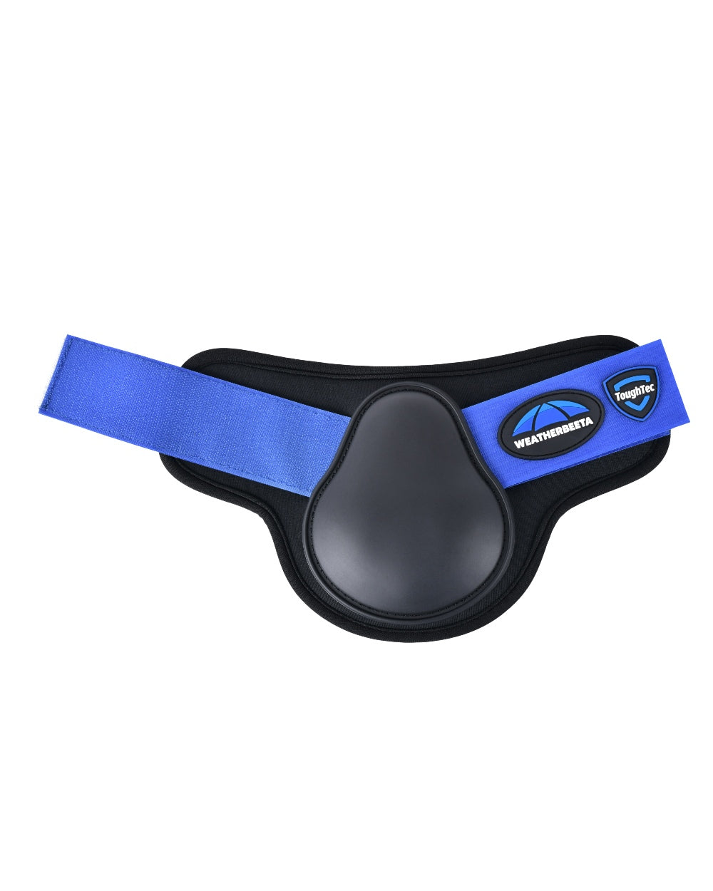 Black Cobalt Coloured WeatherBeeta Tough-Tec Prime Fetlock Boots on white background 