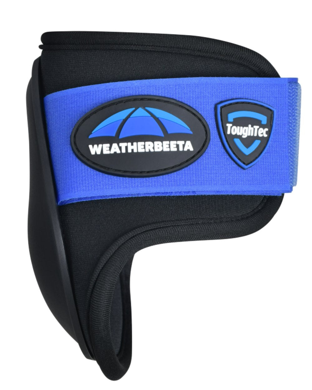 Black Cobalt Coloured WeatherBeeta Tough-Tec Prime Fetlock Boots on white background 
