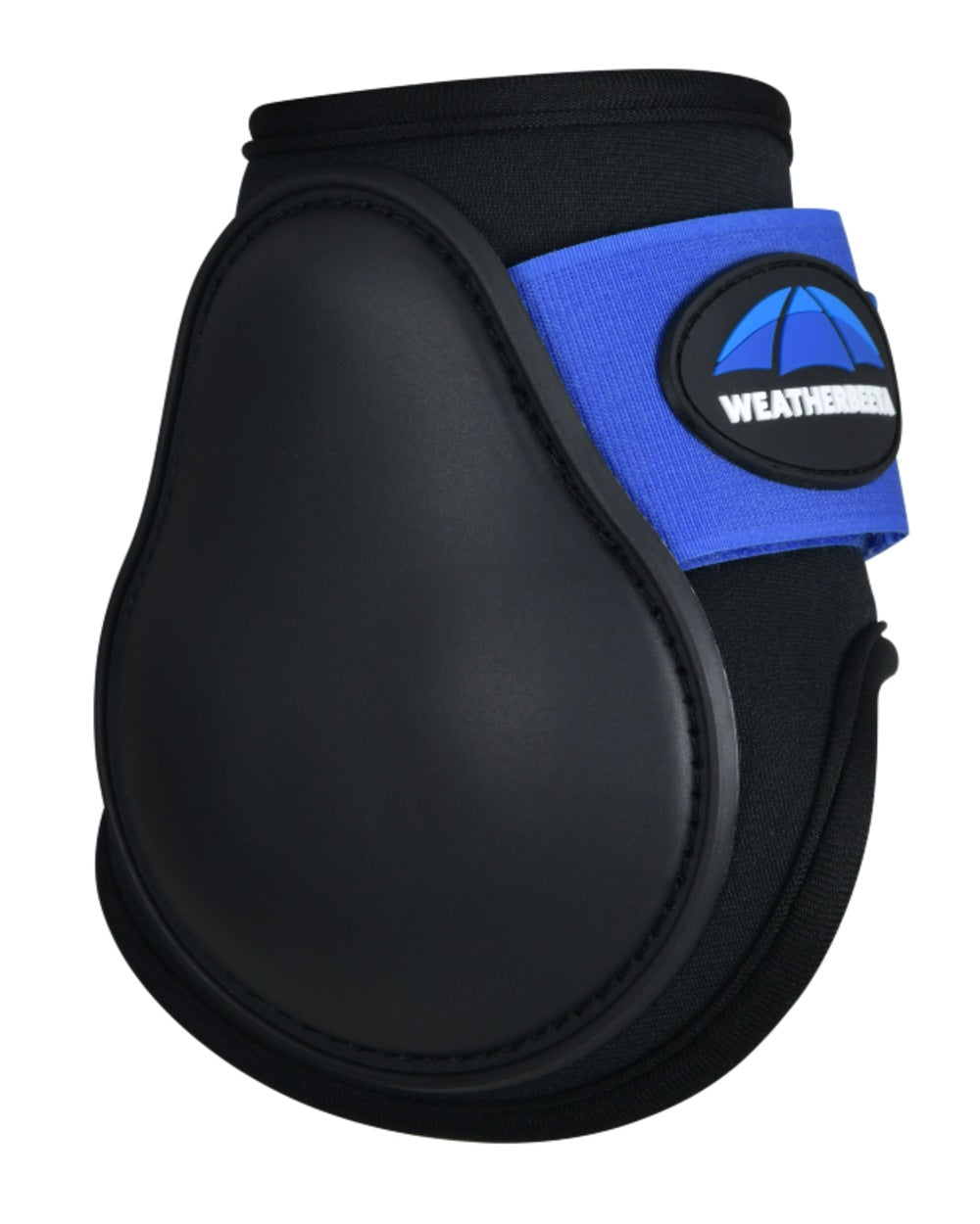 Black Cobalt Coloured WeatherBeeta Tough-Tec Prime Fetlock Boots on white background 