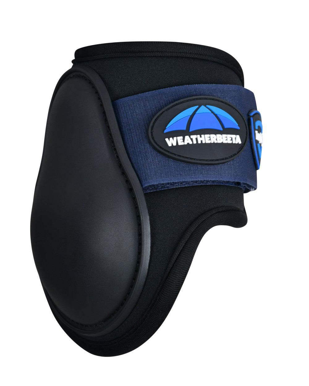 Black Navy Coloured WeatherBeeta Tough-Tec Prime Fetlock Boots on white background 