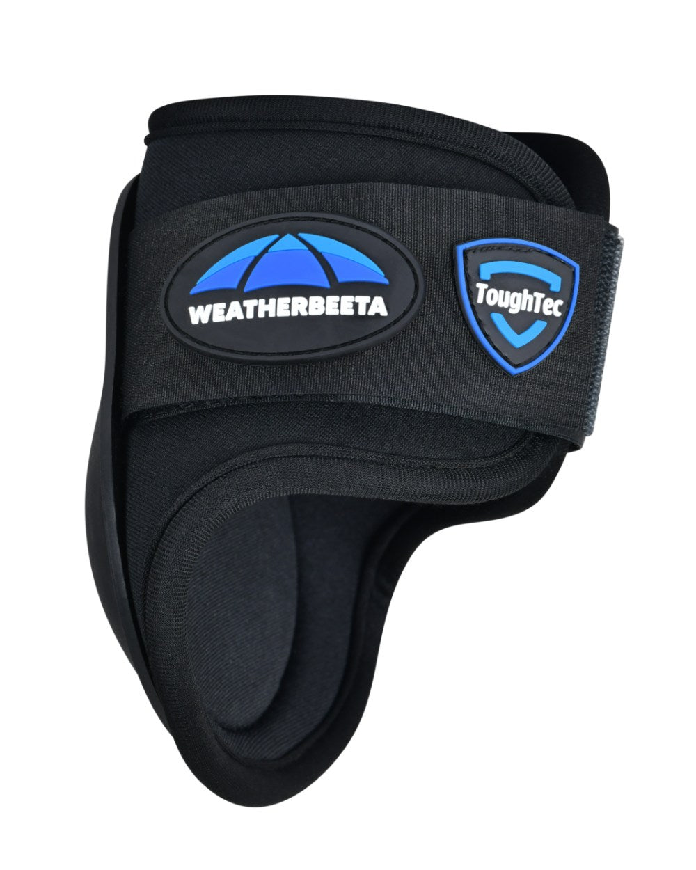 Black Coloured WeatherBeeta Tough-Tec Prime Fetlock Boots on white background 