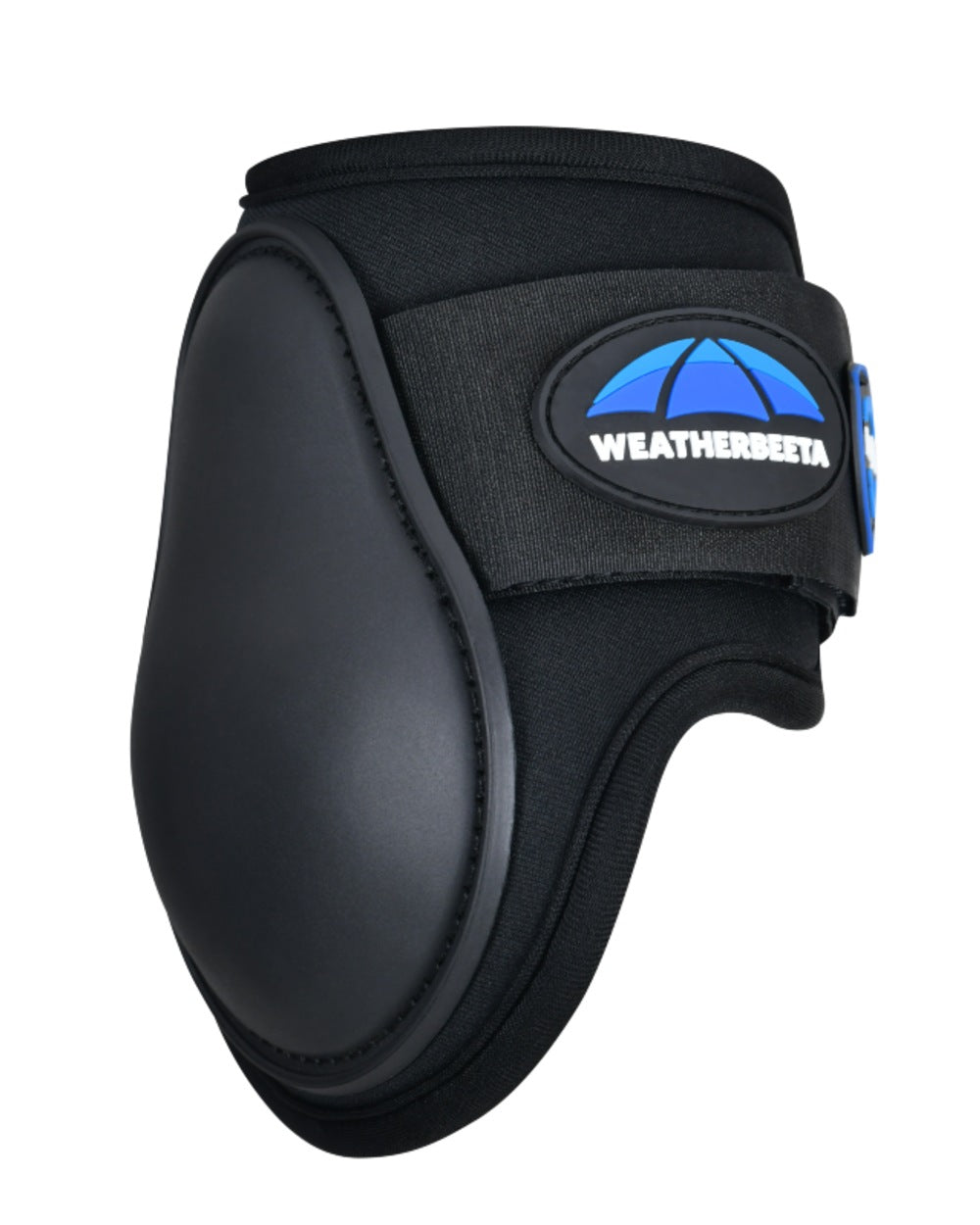 Black Coloured WeatherBeeta Tough-Tec Prime Fetlock Boots on white background 