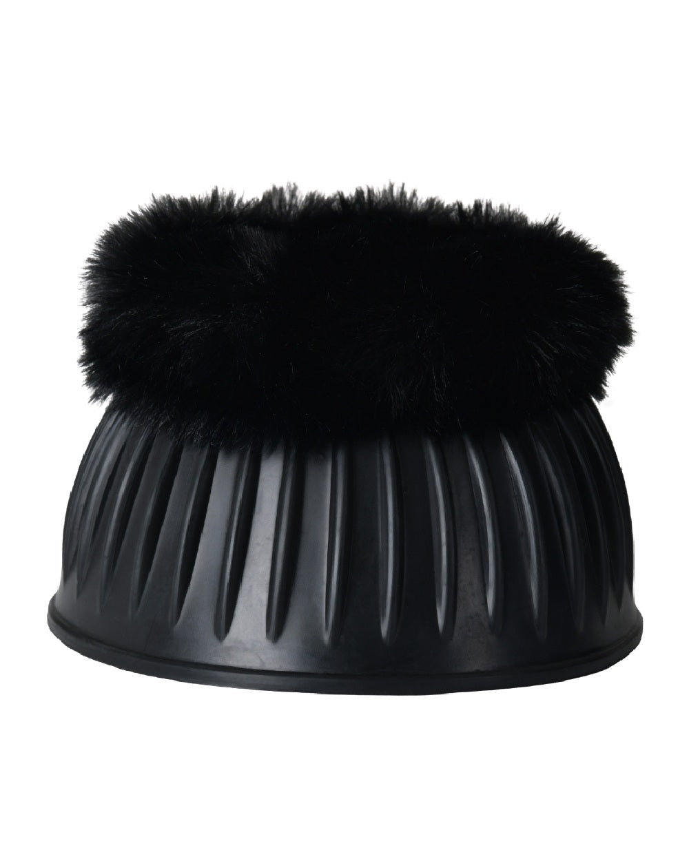 Black Burgundy Coloured WeatherBeeta Tough-Tec Prime Fleece Trim Rubber Bell Boots on white background 