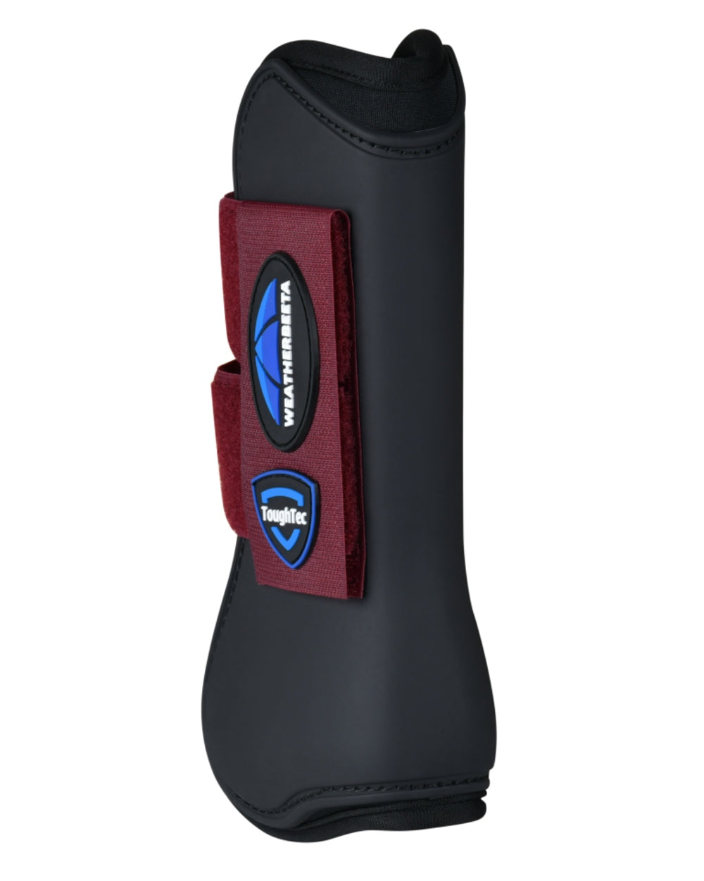 Black Burgundy Coloured WeatherBeeta Tough-Tec Prime Open Front Boots on white background 