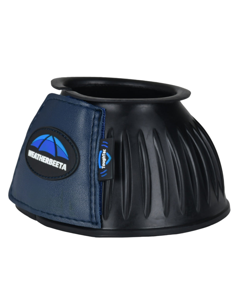 Black Navy Coloured WeatherBeeta Tough-Tec Prime Rubber Bell Boots on white background 