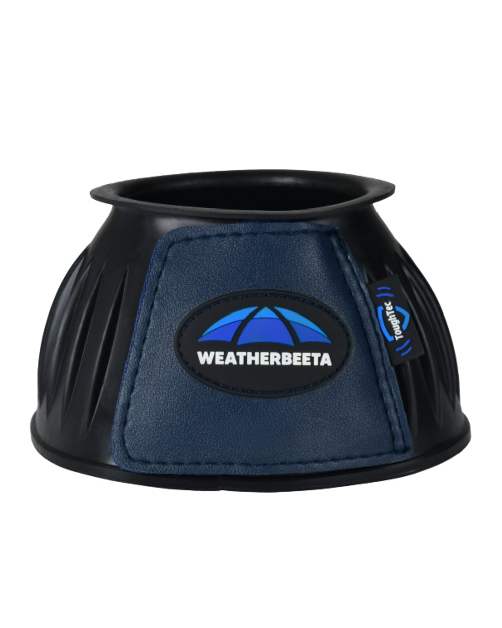 Black Navy Coloured WeatherBeeta Tough-Tec Prime Rubber Bell Boots on white background 