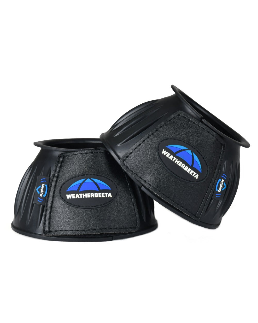 Black Coloured WeatherBeeta Tough-Tec Prime Rubber Bell Boots on white background 