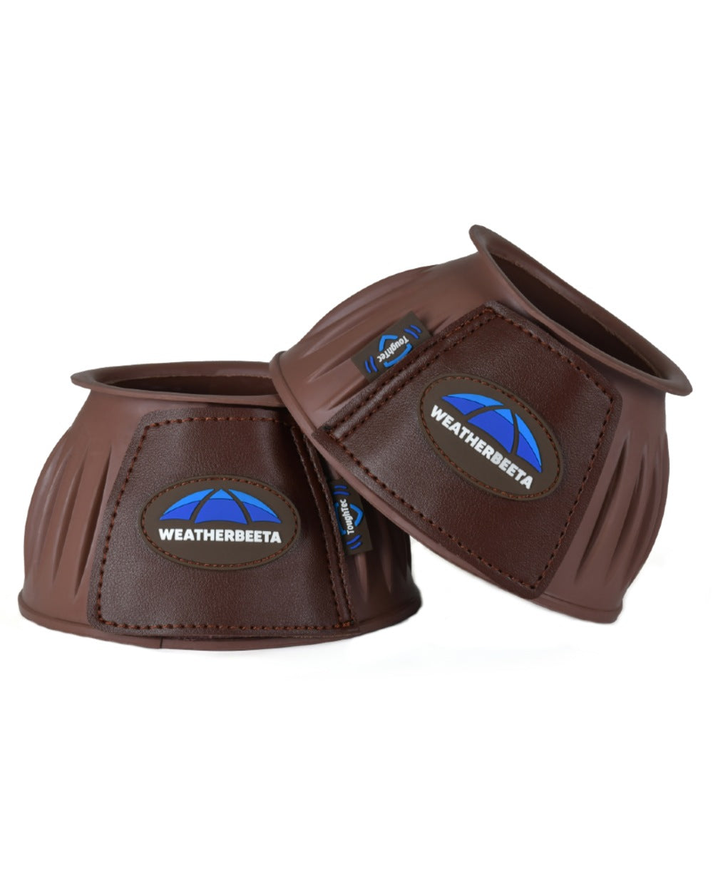 Brown Coloured WeatherBeeta Tough-Tec Prime Rubber Bell Boots on white background 