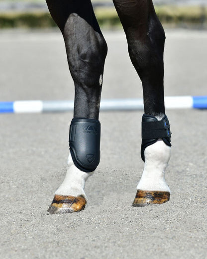 Black Coloured WeatherBeeta Tough-Tec Pro Hind Boots on outdoor  background 
