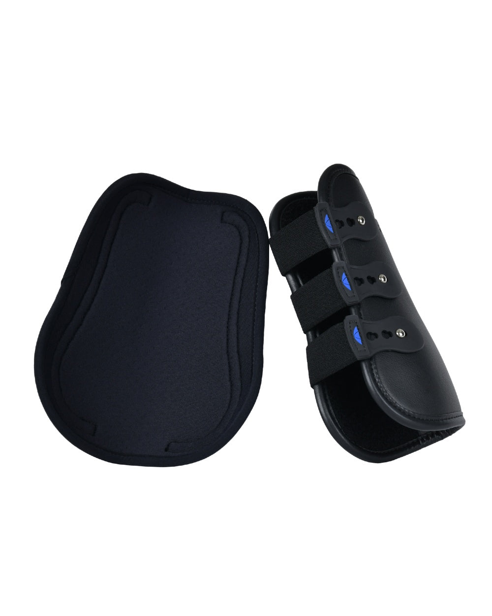 Black Coloured WeatherBeeta Tough-Tec Pro Open Front Boots on white background 