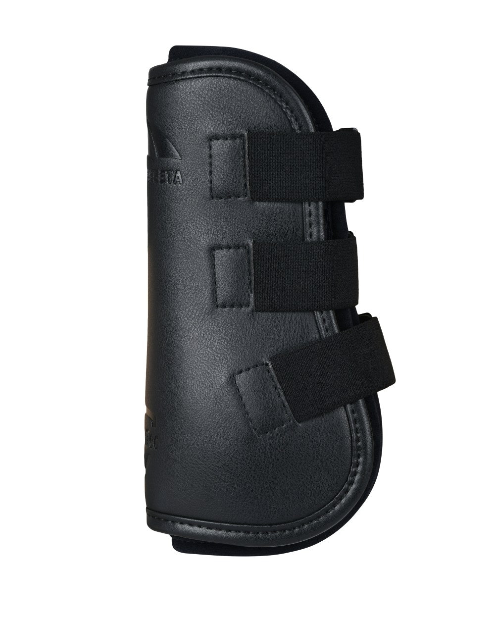 Black Coloured WeatherBeeta Tough-Tec Pro Open Front Boots on white background 