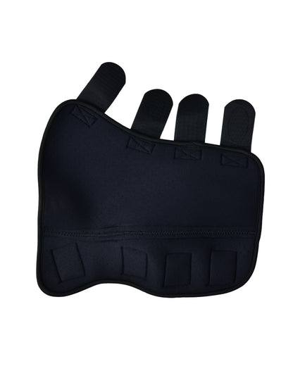 Black Blue Coloured WeatherBeeta Tough-Tec Turnout Boots on white background 