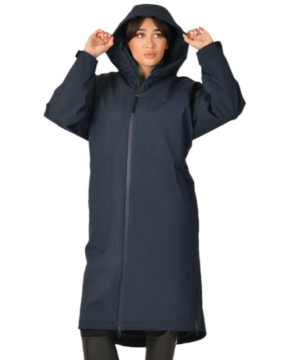 Navy Coloured WeatherBeeta Womens All Weather Field Jacket on white background 