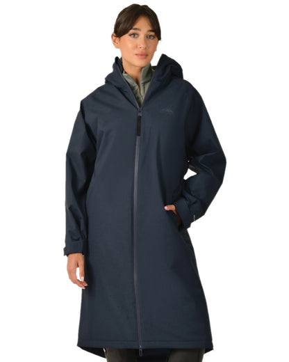 Navy Coloured WeatherBeeta Womens All Weather Field Jacket on white background 