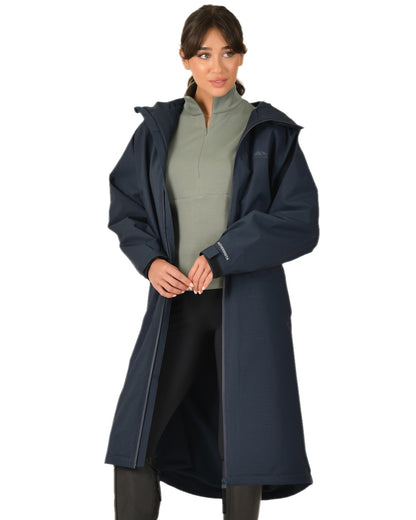 Navy Coloured WeatherBeeta Womens All Weather Field Jacket on white background 