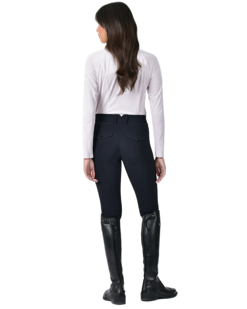 Lavender Mist coloured WeatherBeeta Womens Bamboo Long Sleeve Performance Base Layer on white background 