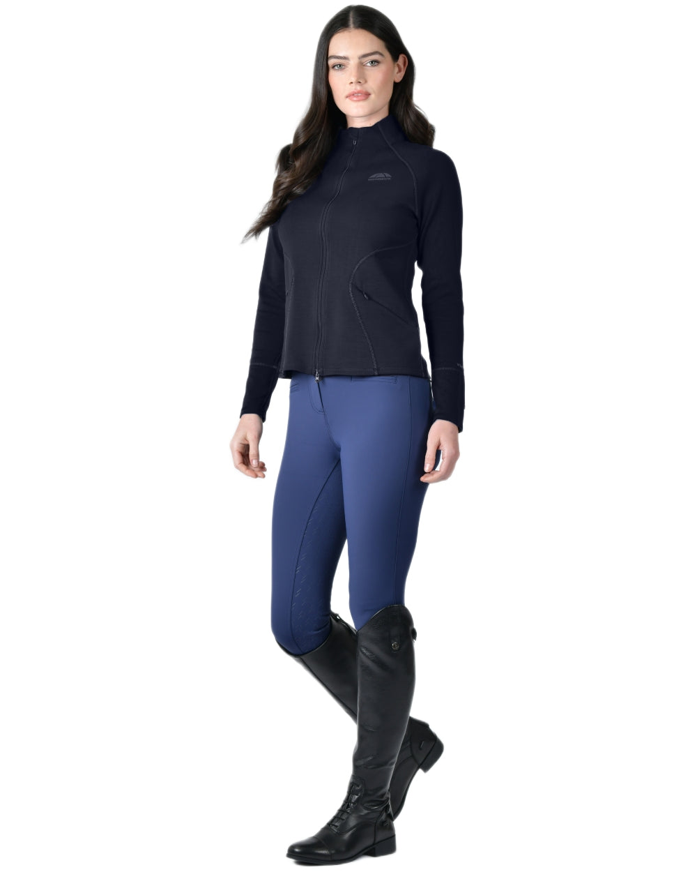 Navy Coloured WeatherBeeta Womens Copper Performance Jacket on white background 