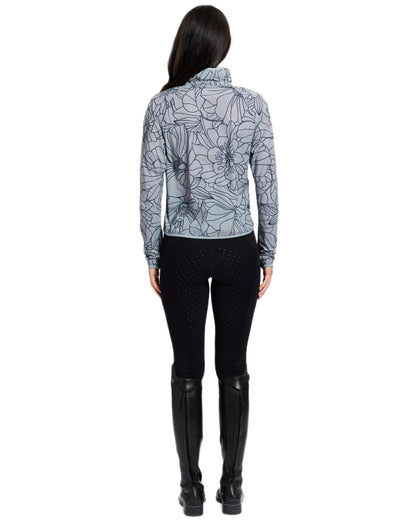 Bluestone coloured WeatherBeeta Womens Lightweight UV Jacket on white background 