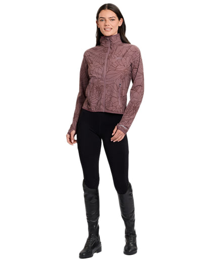 Mauve Wine coloured WeatherBeeta Womens Lightweight UV Jacket on white background 