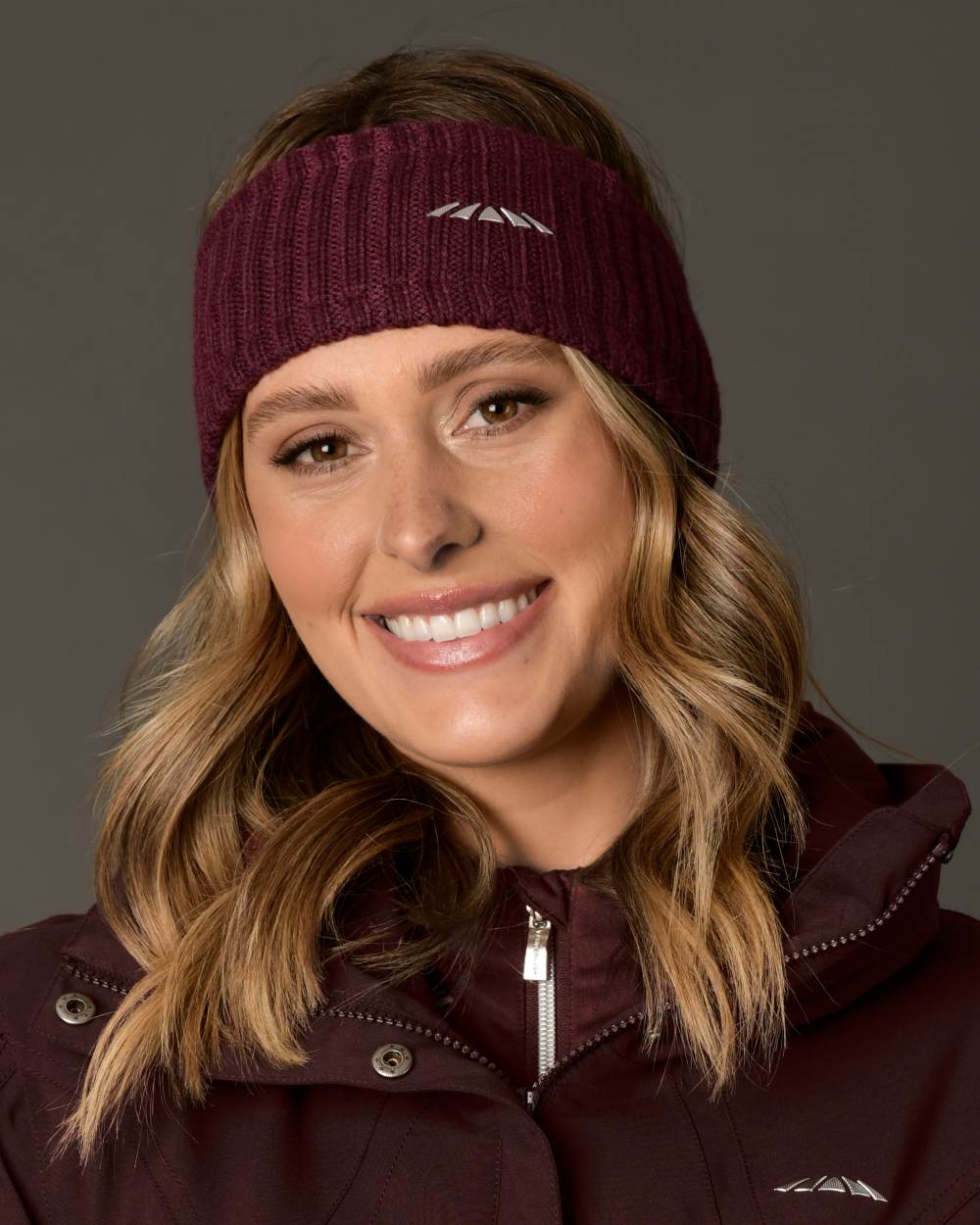 Weatherbeeta Knit Headband in Mulberry 