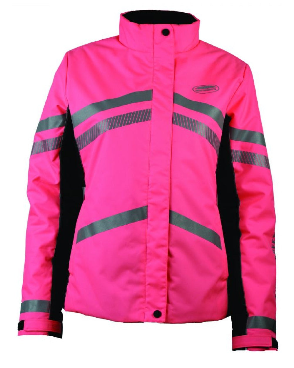 WeatherBeeta Reflective Heavy Padded Waterproof Jacket in Hi Vis Pink 