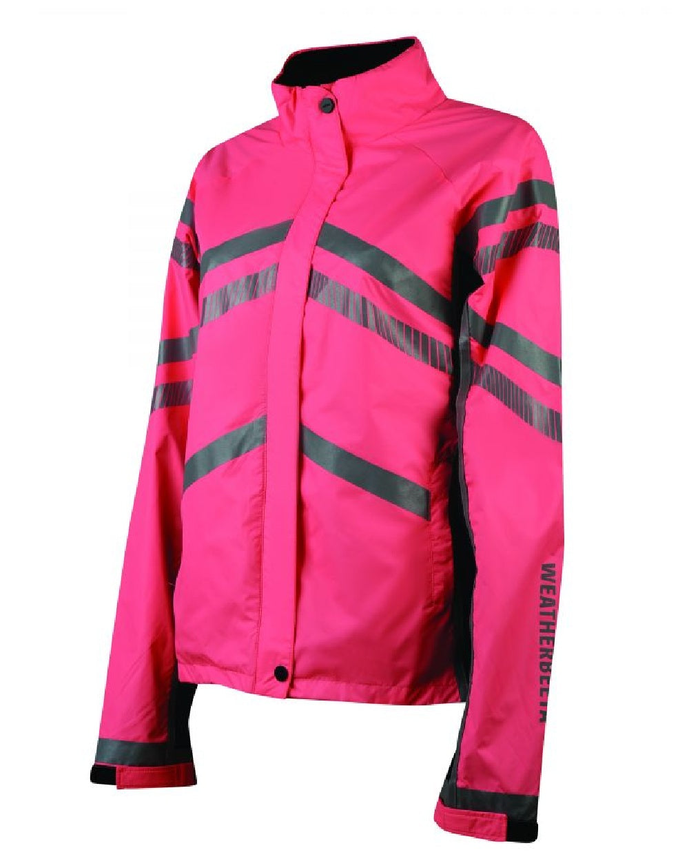 WeatherBeeta Reflective Lightweight Waterproof Jacket in Hi Vis Pink 