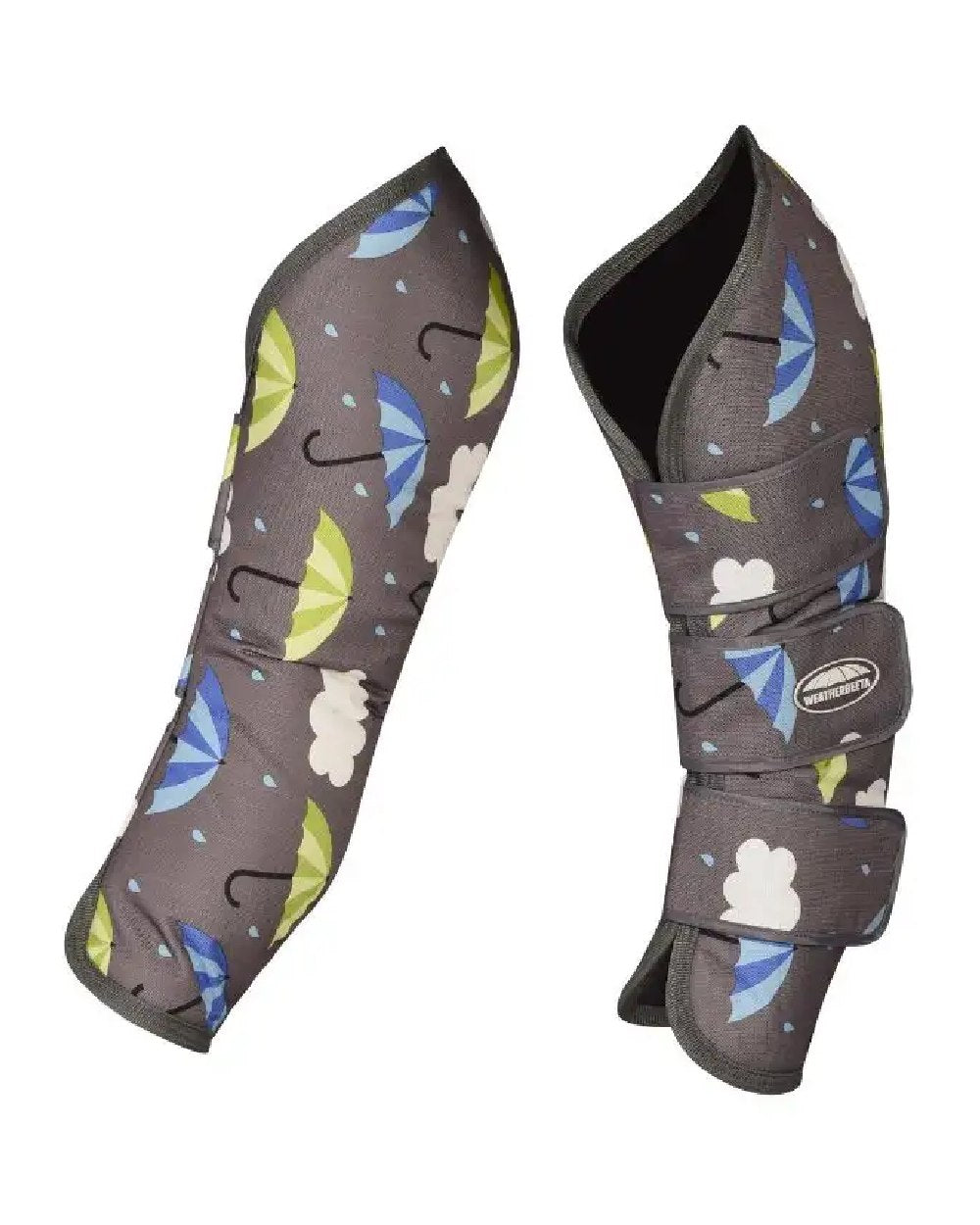 Umbrella Print coloured WeatherBeeta 1200D Wide Tab Long Travel Boots on white background 