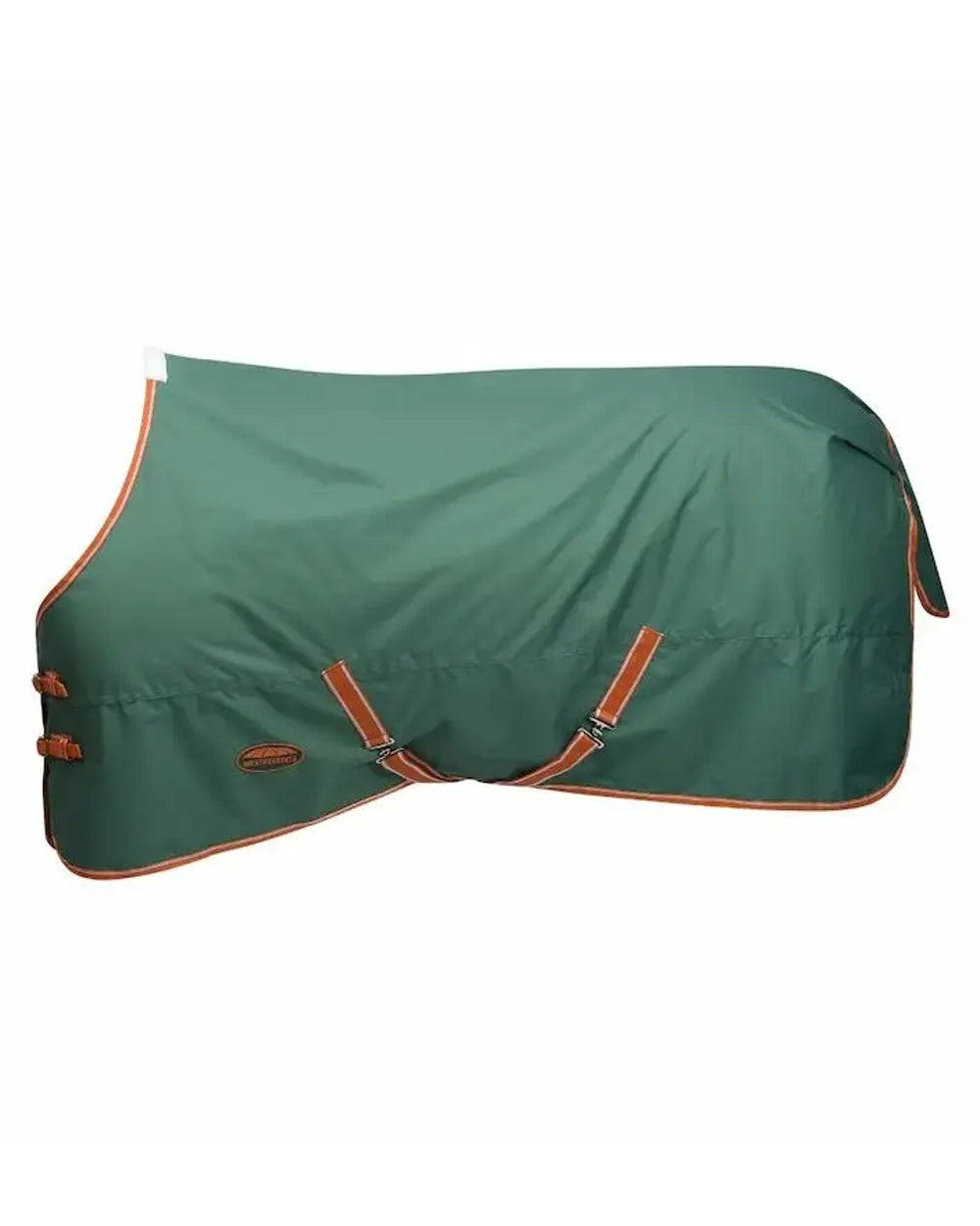 Green Burnt Orange White coloured Weatherbeeta ComFiTec Tyro Standard Neck Medium on white background 