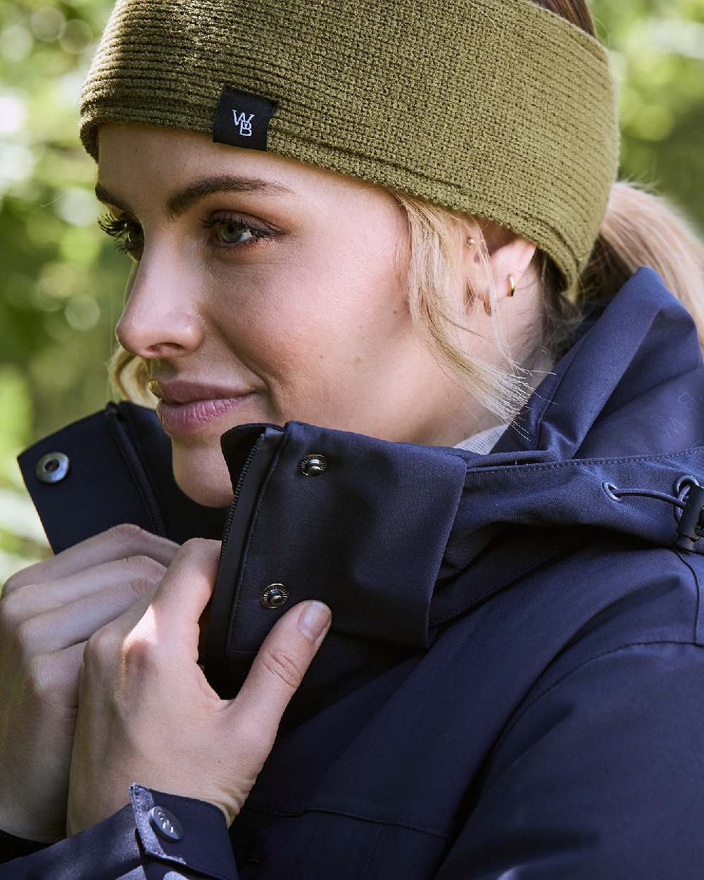 Black Girl Womens Running Headband Ponytail Headband