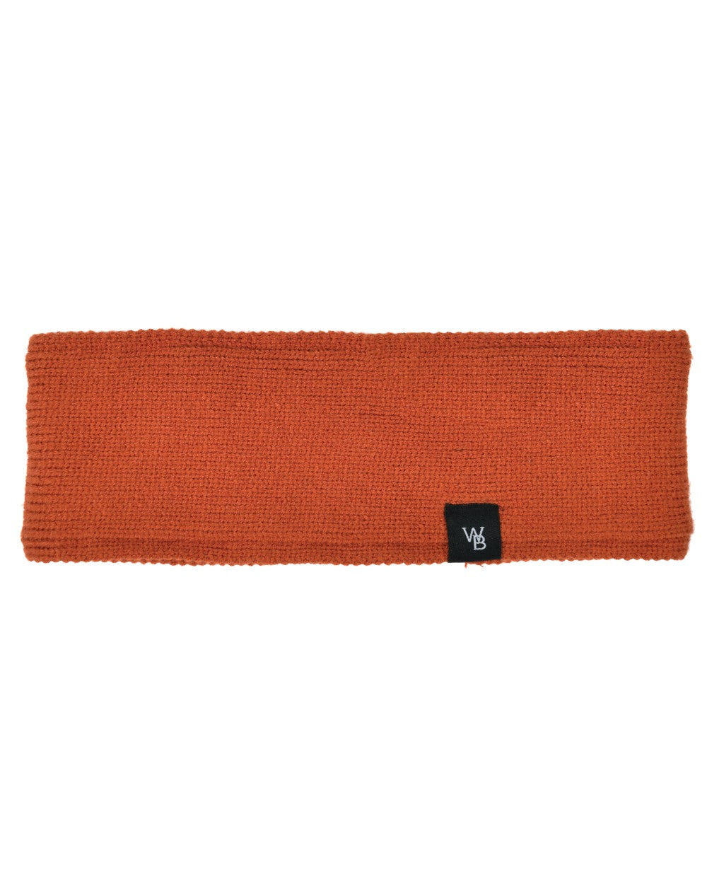 Redwood coloured WeatherBeeta Fleece Lined Ponytail Headband on white background 