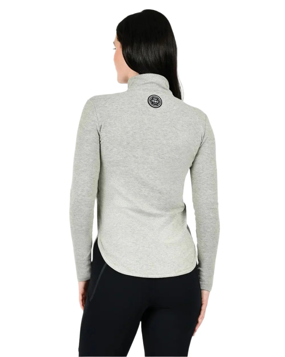 Dusty Olive Coloured WeatherBeeta London Layer Long Sleeve Top On A White Background 