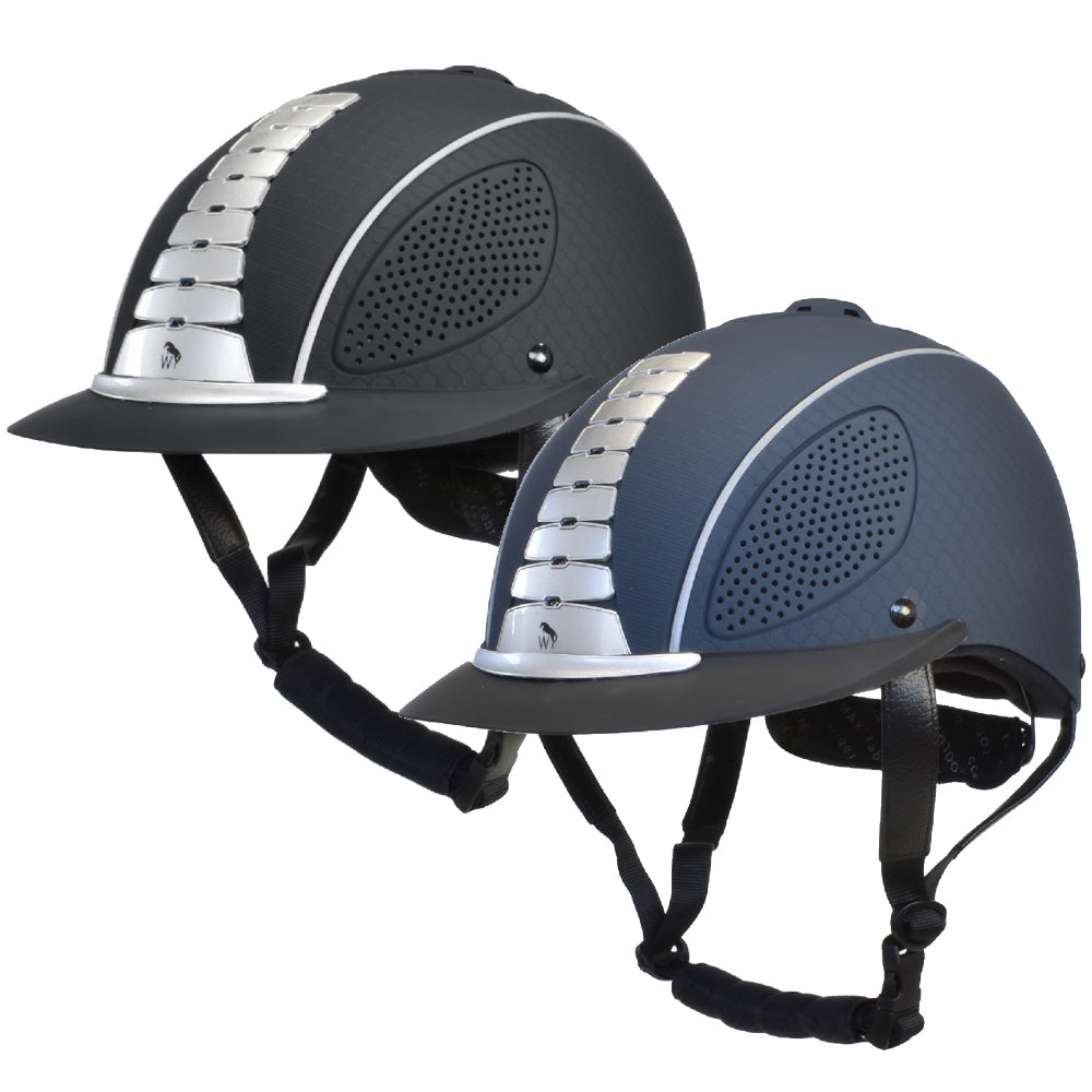 John Whitaker Horizon Riding Helmet in Black, Navy