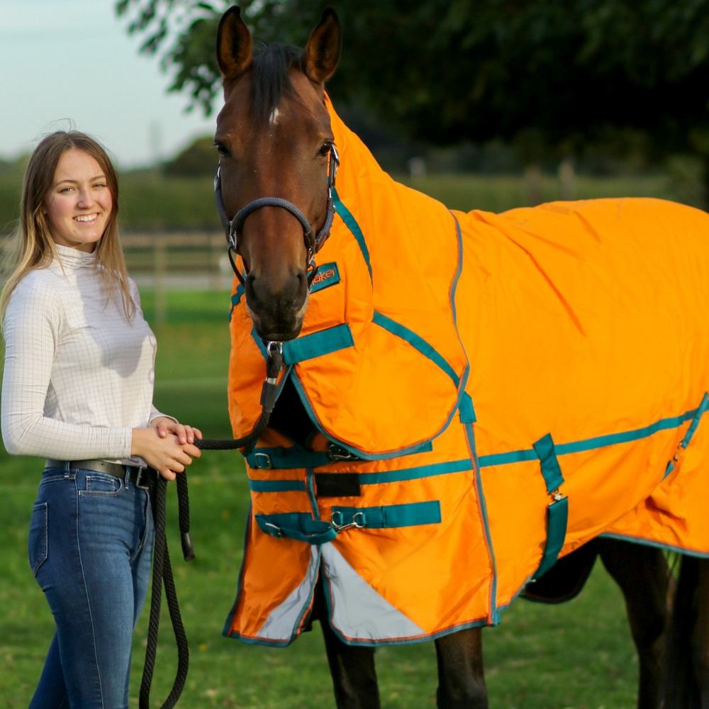 Whitaker Seacroft Combo 200g Turnout Rug In Reflective Orange