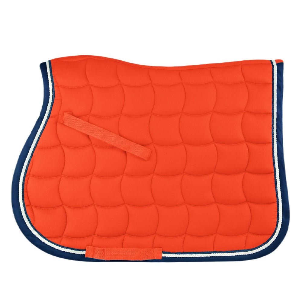 Whitaker Upton Colourful Saddle Pad In Red Orange