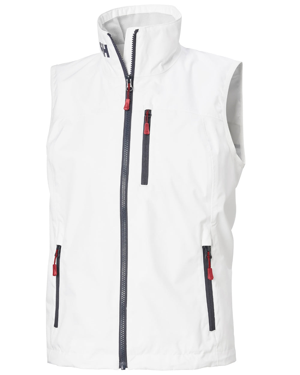 White coloured Helly Hansen Womens Crew Sailing Vest 2.0 on white background 