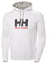 White Coloured Helly Hansen Mens Logo Hoodie On A White Background #colour_white