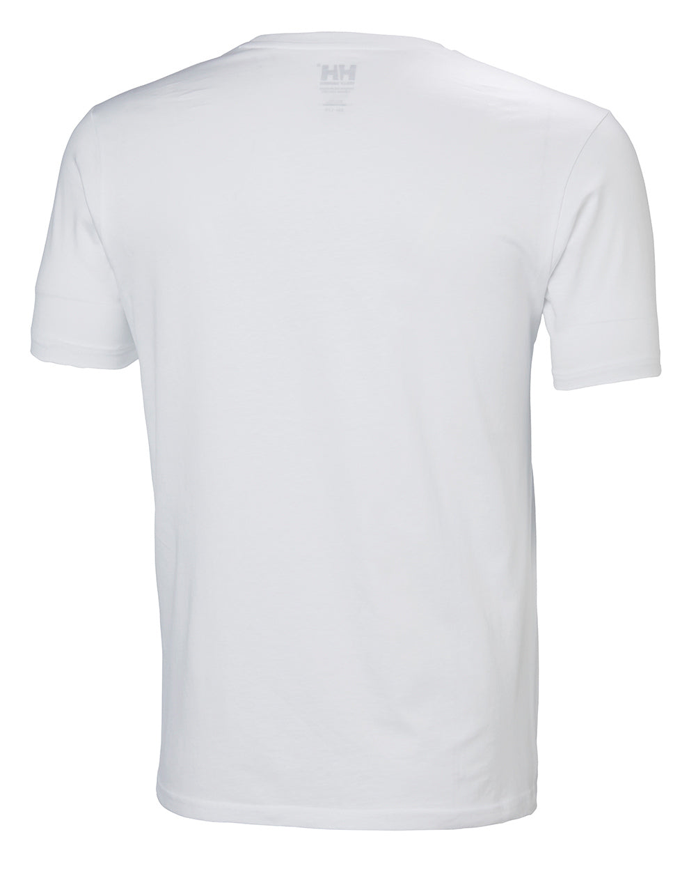 White Coloured Helly Hansen Mens Logo T-Shirt On A White Background 