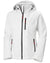 White Coloured Helly Hansen Womens Crew Hooded Midlayer Sailing Jacket 2.0 On A White Background #colour_white
