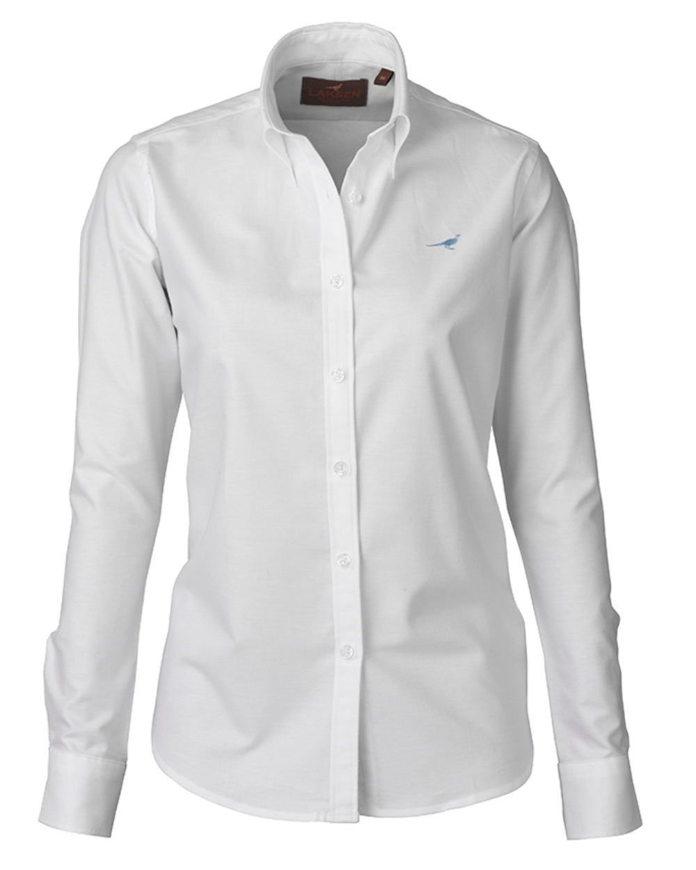 White Coloured Laksen Notre Dame Oxford Shirt On A White Background 