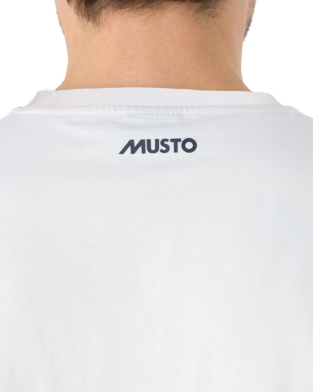 White Coloured Musto Mens 1964 Short Sleeve T-Shirt On A White Background 