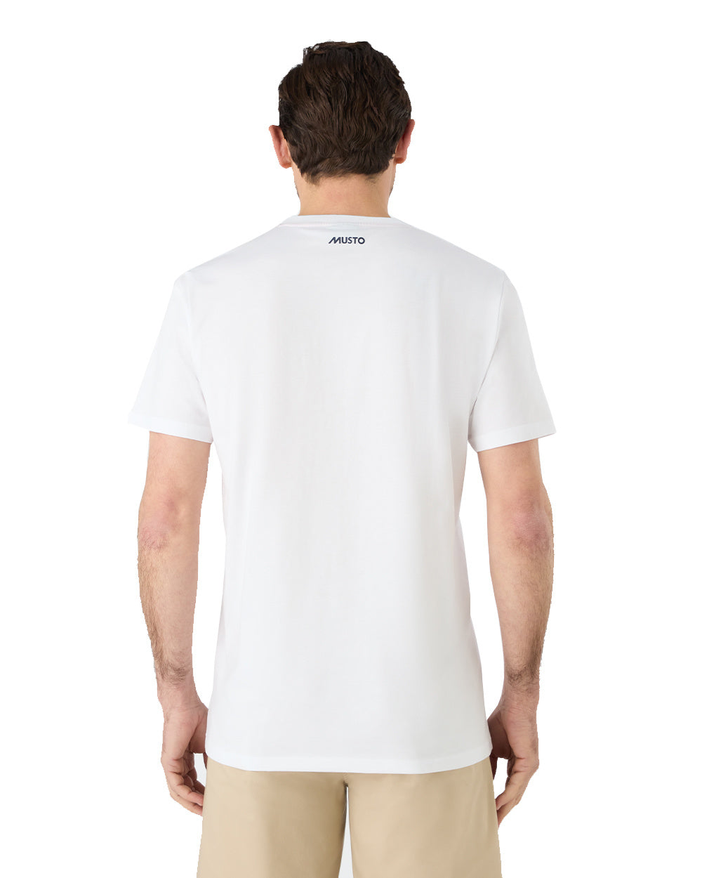 White Coloured Musto Mens 1964 Short Sleeve T-Shirt On A White Background 