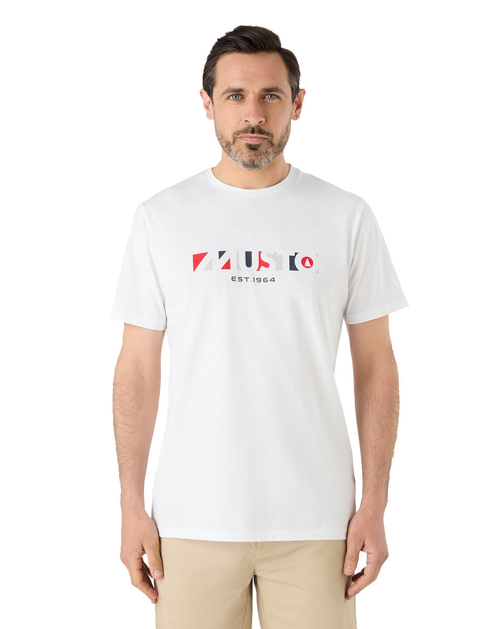 White Coloured Musto Mens 1964 Short Sleeve T-Shirt On A White Background 