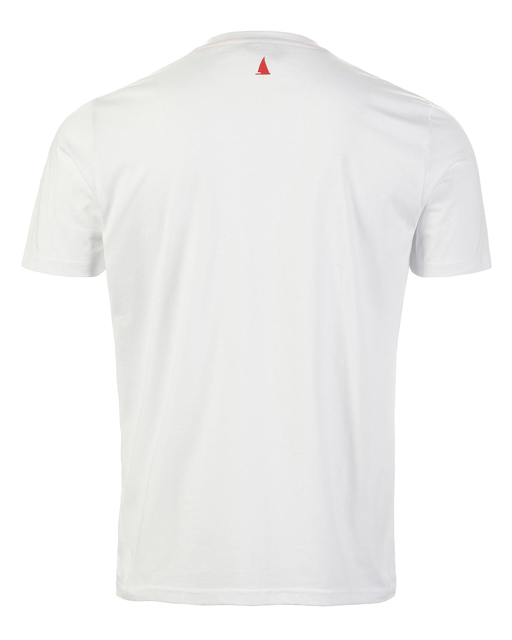 White Coloured Musto Mens Nautic Short Sleeve T-Shirt On A White Background 