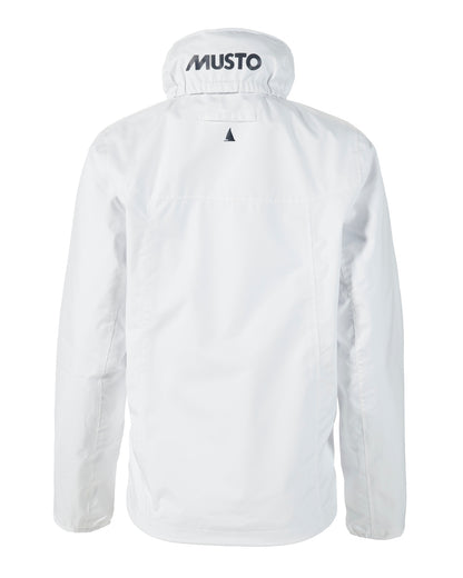 White Coloured Musto Womens Nautic Rain Jacket On A White Background 